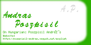 andras poszpisil business card